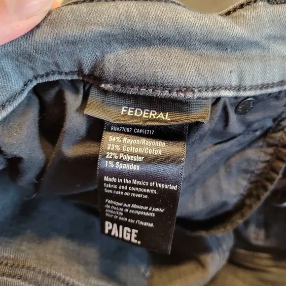 PAIGE Federal gray denim jeans - Picture 3 of 7